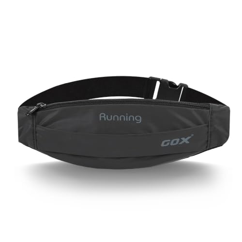 GOX Black Running Belt Bag Phone Holder Small Fanny Pack for Men