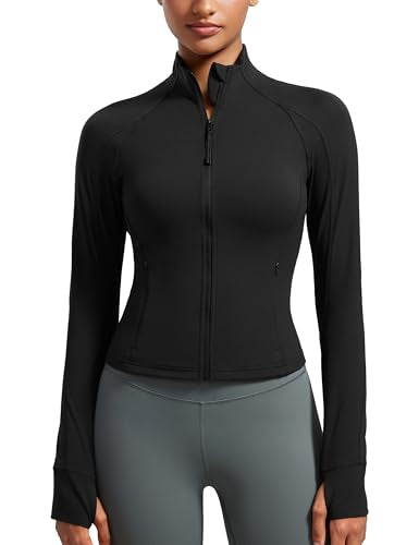 Butterluxe Athletic Jacket - Extremely Soft, Slim Fit, Full Zip, Small, Black