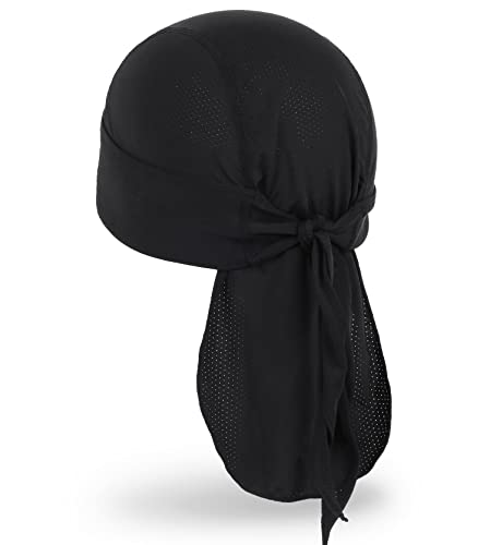 Cooling Do Rags Skull Cap Helmet Liner - One Size Black