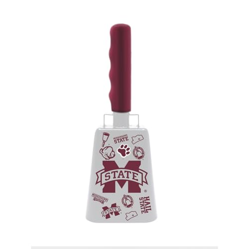Mississippi State Bulldogs Steel Cowbell with Rubber Handle