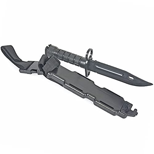 Rubber Knife Training Airsoft with Sheath Dummy Plastic Dagger