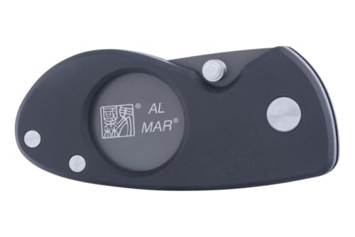 Al Mar Havana Linerlock Pocket Knife with Cigar Cutter, Gray Titanium Handle