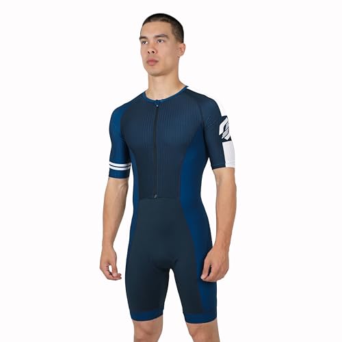 Elite Aero Sleeved Triathlon Suit for Men - Full Zip Rapid-Dry Trisuit