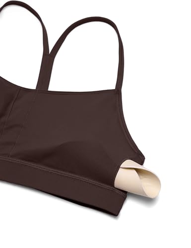 CRZ YOGA Butterluxe Y Back Sports Bra Small Hot Fudge Brown