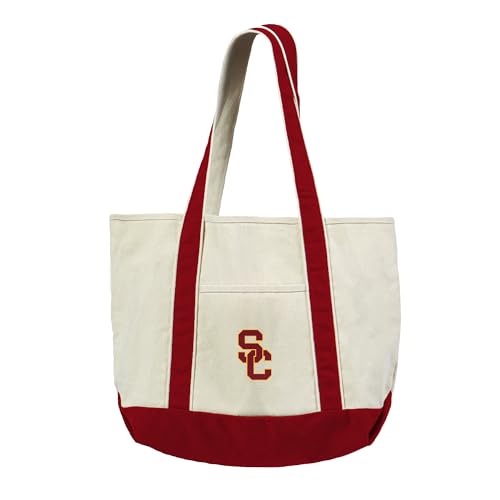 USC Trojans Canvas Tote Bag - 15" x 21" - Beige