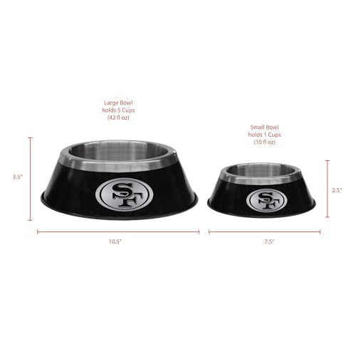 Stainless Steel NFL Pet Bowl - San Francisco 49ers, Small