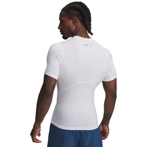 Men's HeatGear Compression Short-Sleeve T-Shirt - Medium / White