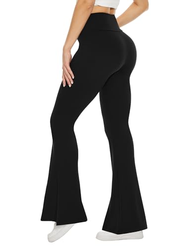 Crossover Yoga Pants with Pockets - Black V Rise-Thicken, X-Small