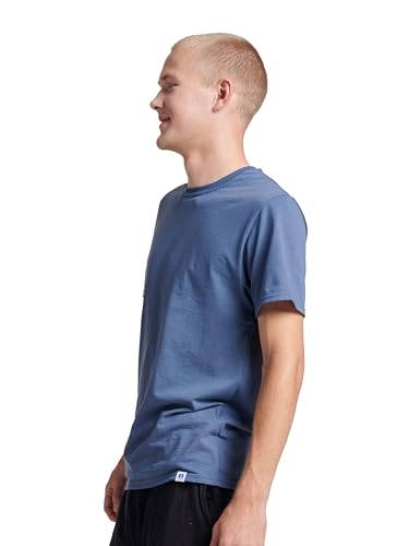 Men's Dri-Power Short Sleeve Tee - Moisture Wicking, UPF 30+ - Medium / Vintage Blue