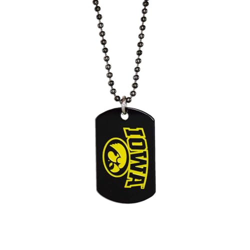 University of Iowa Dog Tag - Officially Licensed Sports Tag with 24-In Chain