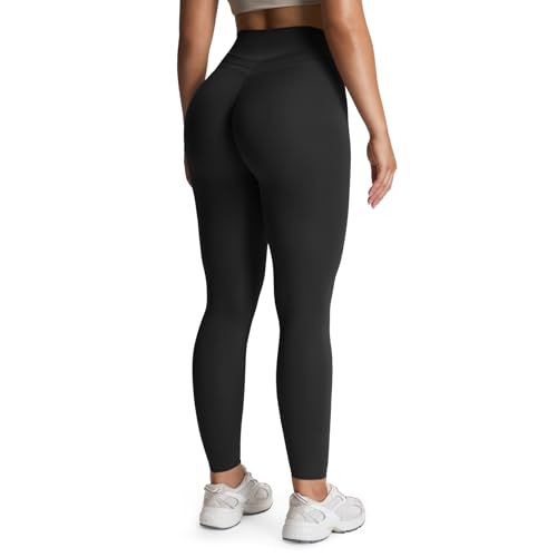 Aoxjox Women's Luna Yoga Pants 26" Medium Black - Comfortable Activewear