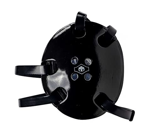 Matman Original Wrestling Headgear Black-Black - 4-Strap Vinyl Ear Guard for Men & Women