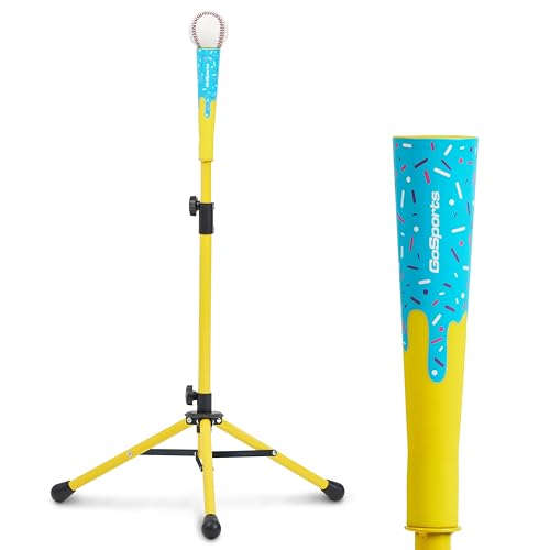 Adjustable Baseball & Softball Batting Tee with Steel Base - Youth & Adult Training Equipment