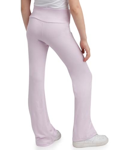 High Waist Stretchy Athletic Flare Leggings for Girls - Dark Lavender (7-8)