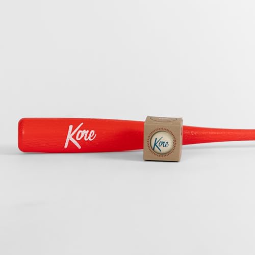 27 Inch Kore Plastic Baseball Bat & Soft Baseball Set - Durable Beach Park Play Gift