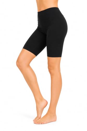 Premium Cotton Biker Shorts - Small - Black