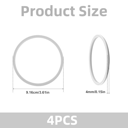 4-Piece Silicone Gasket Replacement for Owala 40oz Tumbler - Gray