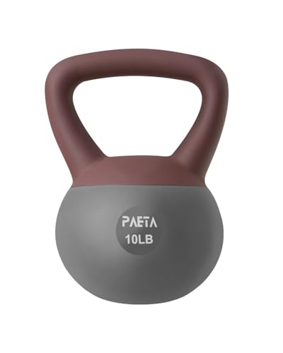 PAETA Soft Kettlebell 10lb Red – Anti-Slip Grip, Floor-Friendly Design for Home Fitness