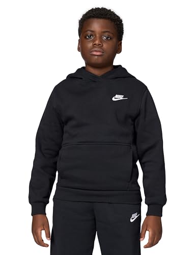Kids' Sportswear Club Fleece Pullover Hoodie - X-Large Black/White