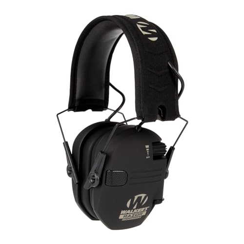 Walker's Razor Rechargeable Hearing Protection Earmuffs - Black