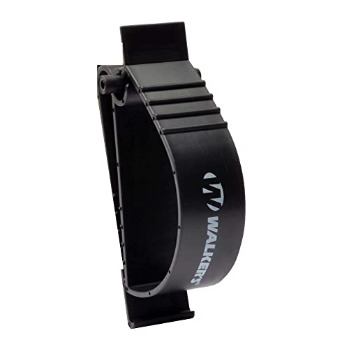 Universal Belt Clip Holder for Shooting Earmuffs and Glasses - Black