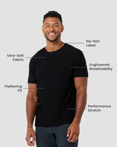 INTO THE AM Men's Black XL Workout T-Shirt Dry Fit Gym Tee with Logo – Athletic Activewear