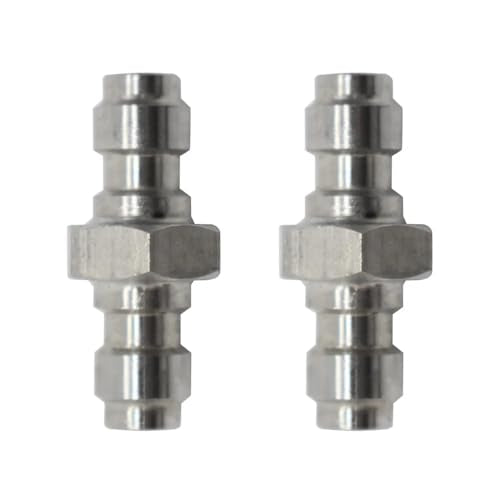 2 Pack 8mm Quick Disconnect Plug Male Adapter Fittings - Stainless Steel