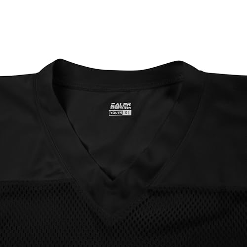 EALER Medium Black Mesh Football Practice Jersey Athletic Sports Uniform