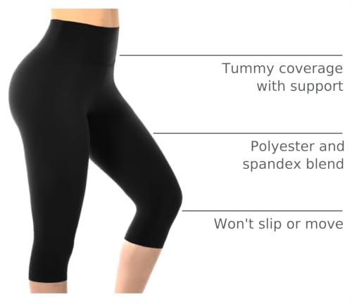 High Waisted Capri Leggings for Women - Buttery Soft Yoga Pants