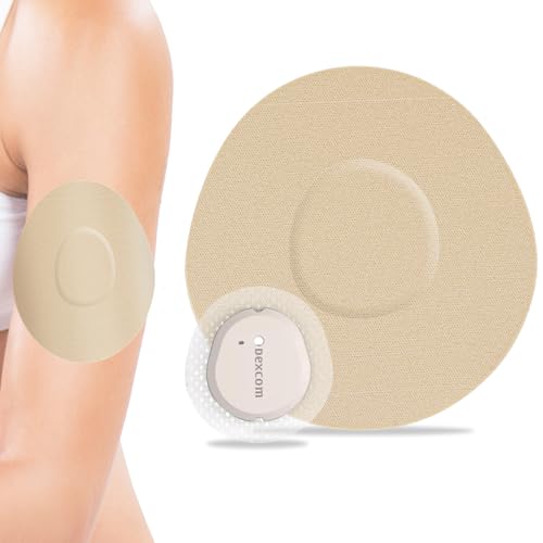30 Pack Sweatproof Adhesive Patches for Dexcom G7 Stelo CGM - Tan