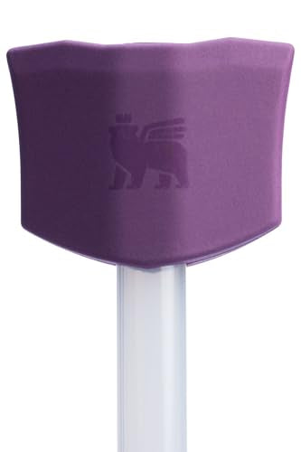 Stay Smooth Straw Topper 2-Pack - Dark Lilac Silicone Cap