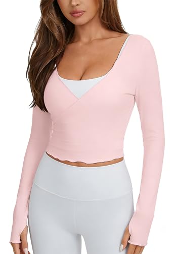 Womens Long Sleeve Ballet Wrap Top - Crop Cardigan for Yoga