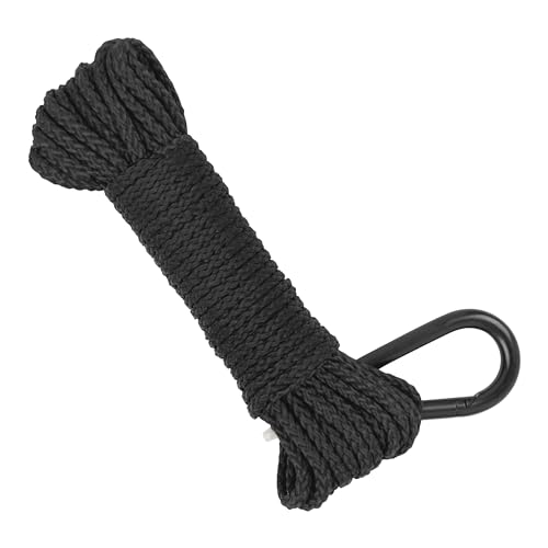 25-Foot Hoist Rope with Carabiner for Lifting Gear