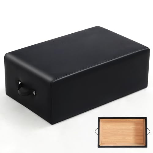 Pilates Reformer Box - Vegan Leather, Foam Padding, Black