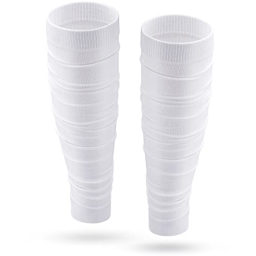 Calf Compression Sleeve - Elastic Support Sock for Men & Women - White