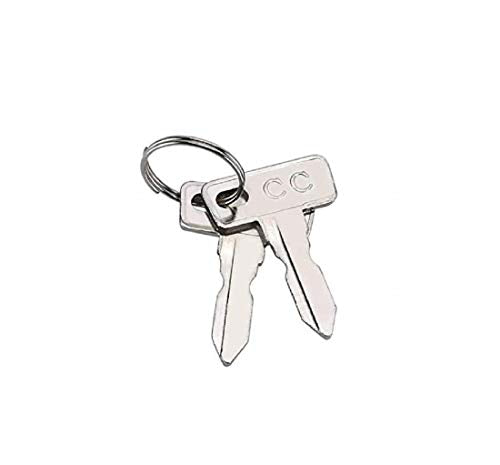 Ignition Key Set for Golf Carts - 2 Pack - Silver