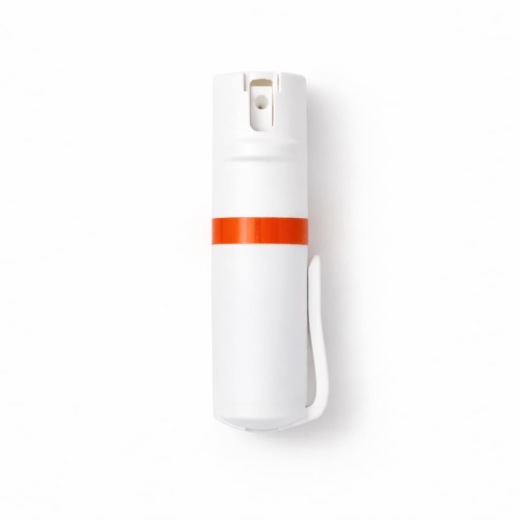 POM Pepper Spray Pocket Clip, Quick Flip Top Safety, Maximum Strength OC Formula with UV Marking Dye, Safe Compact and Tactical Design for Everyday Carry, 25 Bursts, 10 ft Range, 0.5 fl oz