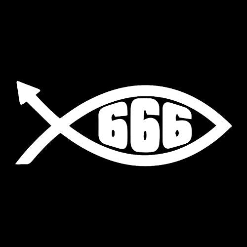 Devil Fish Vinyl Decal - Weatherproof 5-Inch White Sticker