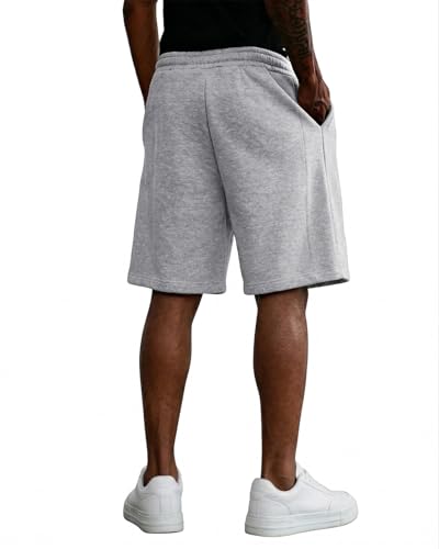 Men's Baggy Sweat Shorts Lightweight Casual Athletic Pants Medium Light Gray