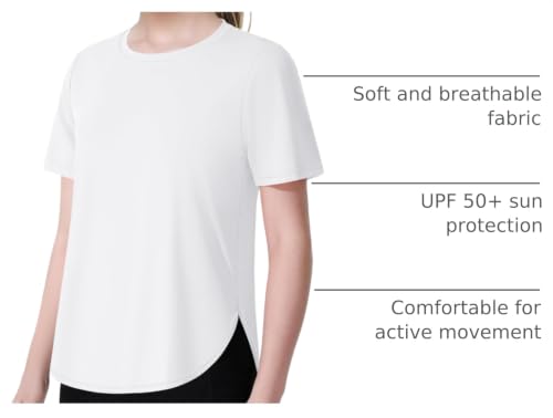 Girls Short Sleeve Athletic T-Shirt - 11-12 Years, White
