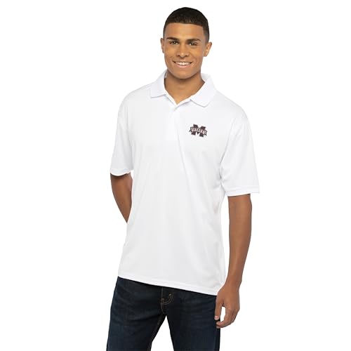 Moisture Wicking Men's Polo - Mississippi State Bulldogs, Medium