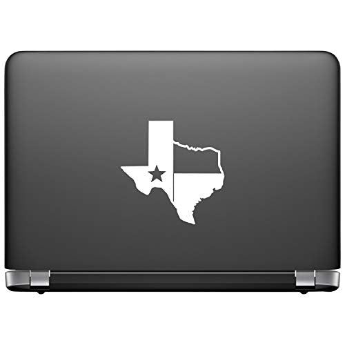 Texas Flag Vinyl Transfer Sticker - White - 3" x 3"