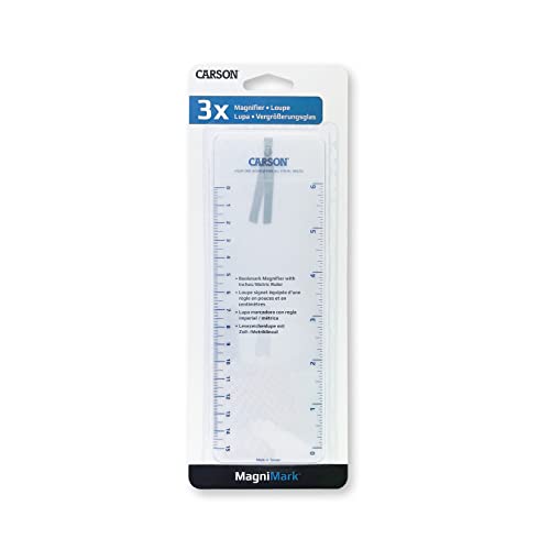 3x Fresnel Bookmark Magnifier with 6-Inch Ruler - Single Pack