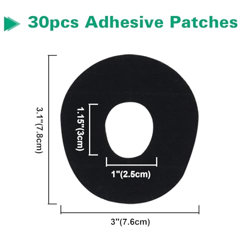 Adhesive Patches for G7 Sensor - 30pcs Waterproof Black