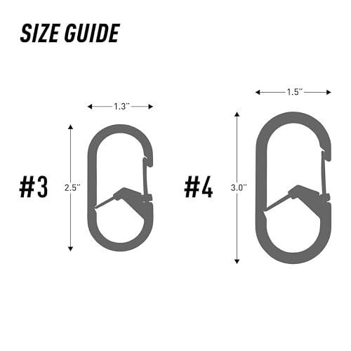 Dual Chamber Carabiner Keychain with SlideLock Security - 1 Count