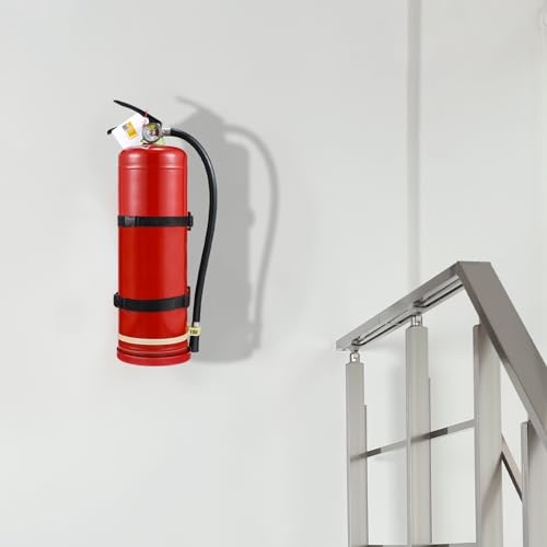 Suzile Fire Extinguisher Metal Bracket Holder Wall Mount Compatible with 5 Pound Fire Extinguishers(2 Pcs)