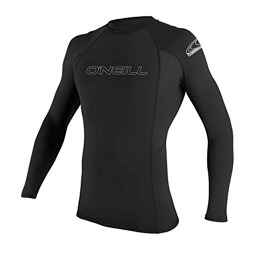 Men’s Long Sleeve Rashguard - UPF 50+ Protection - Large/Black