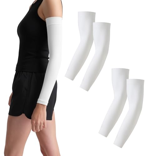 Cooling UV Protection Arm Sleeves - White (2 Pairs)