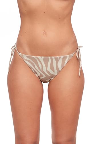 Reversible Women's String Tie Side Bikini Bottom - X-Large Wild Stripes