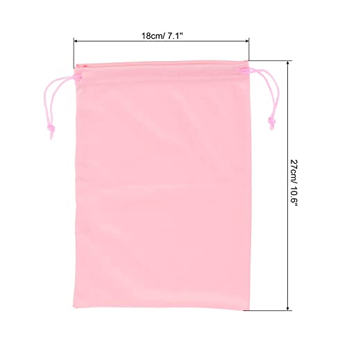 Ski Goggle Bag - Microfiber Storage Sleeve with Drawstring - Pink